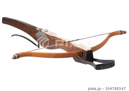 vintage crossbow isolated on white vintage crossbow isolated on white 104788547