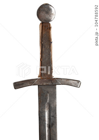 Medieval sword isolated on white. 104788592