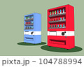 道端にあるジュースの自動販売機 104788994