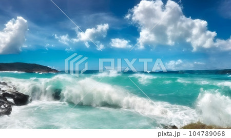 美しい海岸の風景 104789068