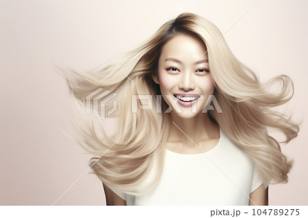 金髪女性 104789275