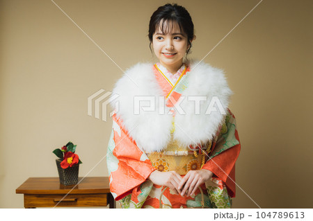 振袖　成人式　フェザーストール 104789613