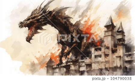 Generative AI, Inferno's Reign: Dragon's Fiery Conquest Generative AI, Inferno's Reign: Dragon's Fiery Conquest 104790038