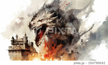 Generative AI, Inferno's Reign: Dragon's Fiery Conquest Generative AI, Inferno's Reign: Dragon's Fiery Conquest 104790042