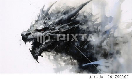 Generative AI, Realm Unveiled: Dragon's Head Emerges from Enigmatic Portal 104790309