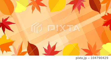 紅葉　もみじ　イチョウ　秋　背景	 104790429