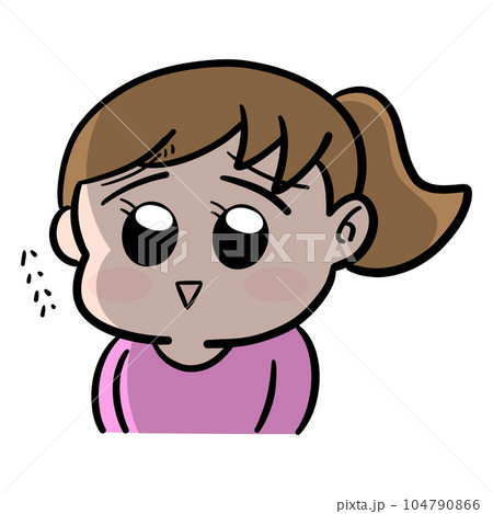 愛想笑いをしている女の子 104790866