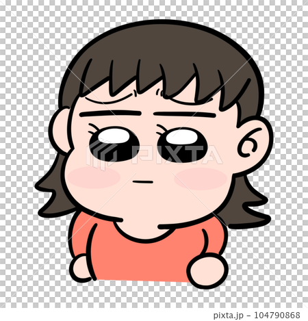girl with dissatisfied face 104790868