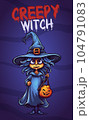 Vector Art, Illustration of Creepy Witch 104791083