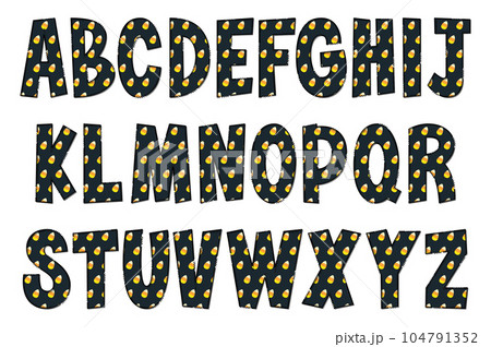 Adorable Handcrafted Candy Corn Font Set 104791352
