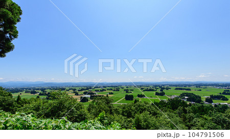 観音山から望む花巻八景の絶景　岩手県 104791506