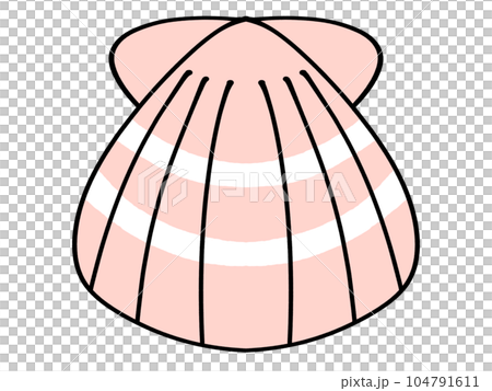 淡粉色貝殼插畫素材 淡粉色貝殼插畫素材 104791611