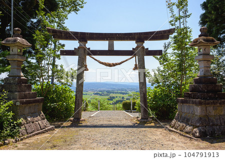 円万寺境内より花巻市風景を望む　岩手県 104791913