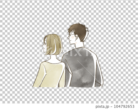 Smiley female and male Smiley female and male 104792653