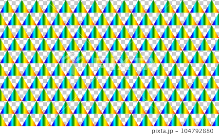 Rainbow color stripe gradation Japanese traditional pattern (scale pattern) Seamless background illustration 104792880