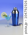 classic cocktail bule drink with lime 104792926