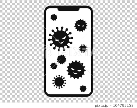 Infected smartphone 104793158
