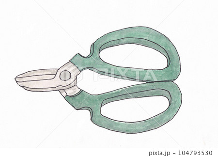 使い慣れた園芸花枝切ばさみ<緑色> 使い慣れた園芸花枝切ばさみ<緑色> 104793530