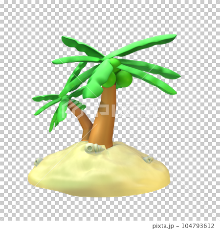 3D summer coconut tree icon rendered isolated on the transparent background 3D summer coconut tree icon rendered isolated on the transparent background 104793612