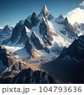 winter landscape of high mountains 104793636