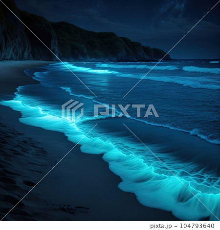 ice cave in the night sky ice cave in the night sky 104793640