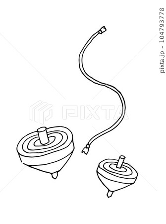 独楽のイラスト 104793778