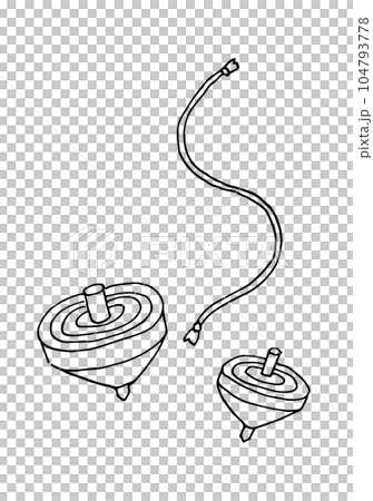 独楽のイラスト 104793778