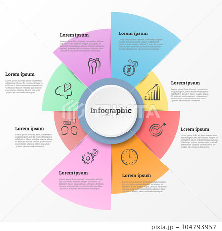 Infographic that provides a detailed report of the business, divided into 8 topics. Infographic that provides a detailed report of the business, divided into 8 topics. 104793957