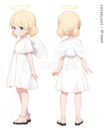 幼い天使のイラスト（Generative AI） 104794165