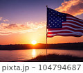composite image of american flag 104794687