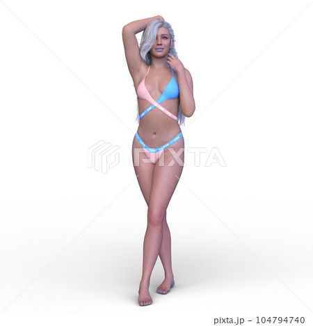 ビキニスタイルの女性イラスト s-2023051708155687059.jpg