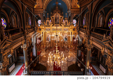 Interior of Saint Stephen Orthodox Church in Istanbul, Turkey 104794919