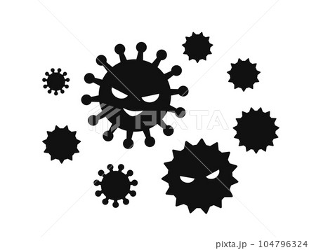 いろいろなウイルスのイラスト 104796324