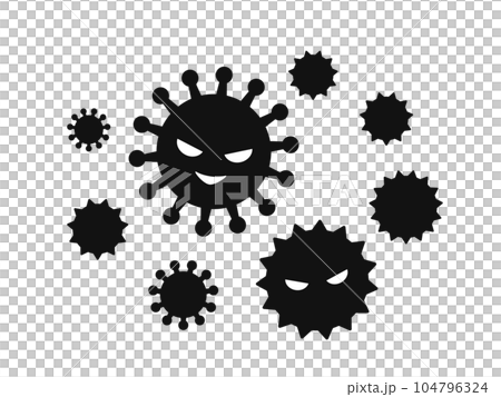 いろいろなウイルスのイラスト 104796324
