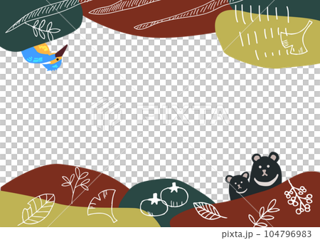 北歐秋季背景插畫素材 104796983