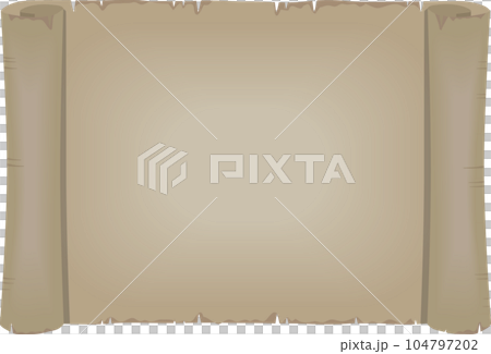 Old paper scroll frame Dark color 104797202