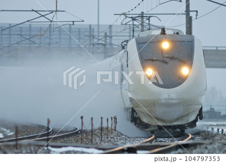 北陸本線 加賀笠間ー美川 JR西日本 681系 T編成(金沢) サンダーバード 北陸本線 加賀笠間ー美川 JR西日本 681系 T編成(金沢) サンダーバード 104797353