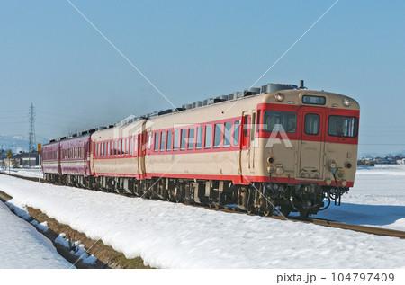 城端線　林ー二塚　JR西日本　キハ28-2119+キハ58+キハ28+キハ58（富山） 104797409