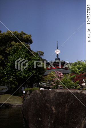 鳥取　四季の散歩　鯉幟が泳ぐ川　瀬戸川 104797526