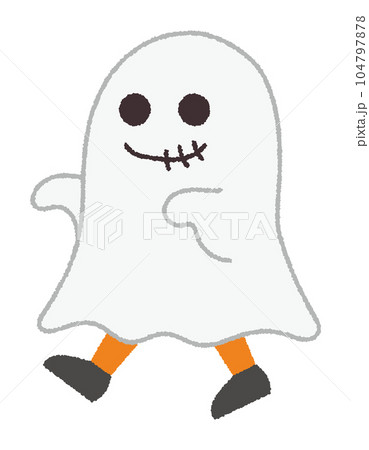 歩くゴースト・おばけ/ハロウィン//ゆるくてかわいい手書きのベクターイラスト 歩くゴースト・おばけ/ハロウィン//ゆるくてかわいい手書きのベクターイラスト 104797878