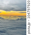 clouds, view from the window of an airplane flying 104797920