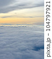 clouds, view from the window of an airplane flying 104797921