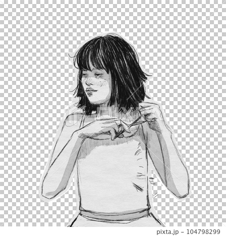 Line drawing art can express the emotions and experiences related to depression and mental illness, using simple or intricate lines to convey complex feelings. 104798299
