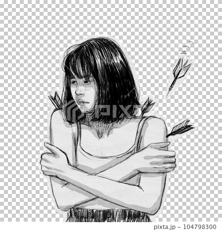 Line drawing art can express the emotions and experiences related to depression and mental illness, using simple or intricate lines to convey complex feelings. 104798300