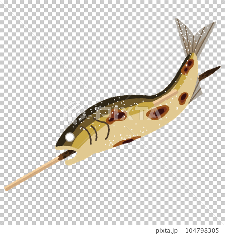 Illustration of salt-grilled sweetfish 104798305