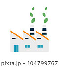 Industry ecology factory manufacture building. Vector illustration cartoon. 104799767