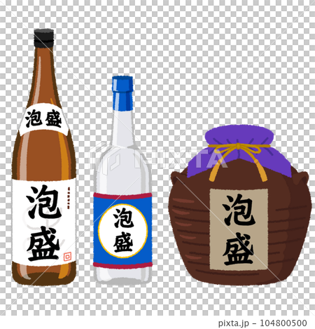 泡盛のイラスト 104800500
