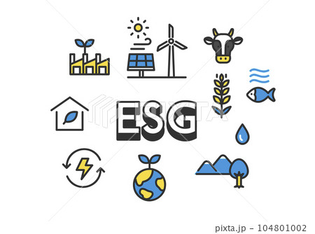 ESG・SDGsのイメージアイコンセット素材 104801002