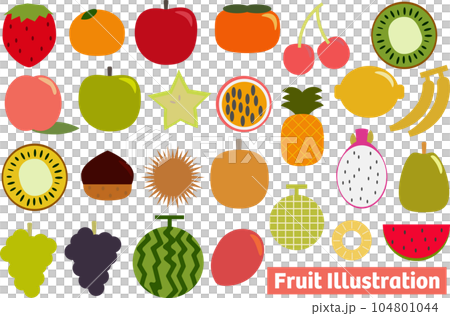 簡單的水果插畫集 104801044