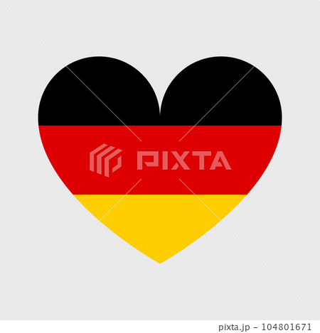 Germany flag vector icon. German flag illustrationのイラスト素材 [104801671 ...